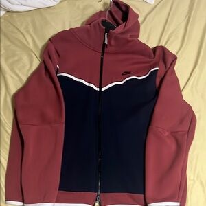Nike red and Navy Tech Fleece